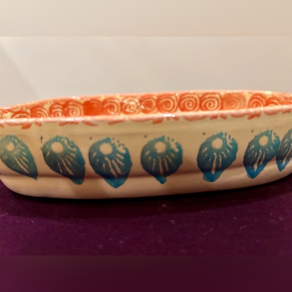 Italica Ars Hand Painted Italian Pottery Casserole Baking Dish Italy - Picture 5 of 5